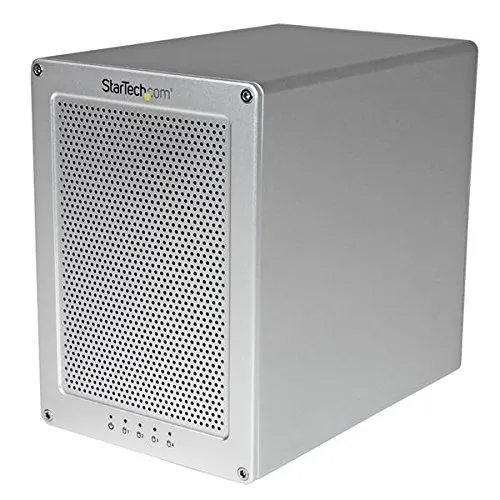 StarTech.com BOX Esterno Thunderbolt 2 con alloggiamento quadruplo RAID NAS per HDD SATA 3.5" con ventola