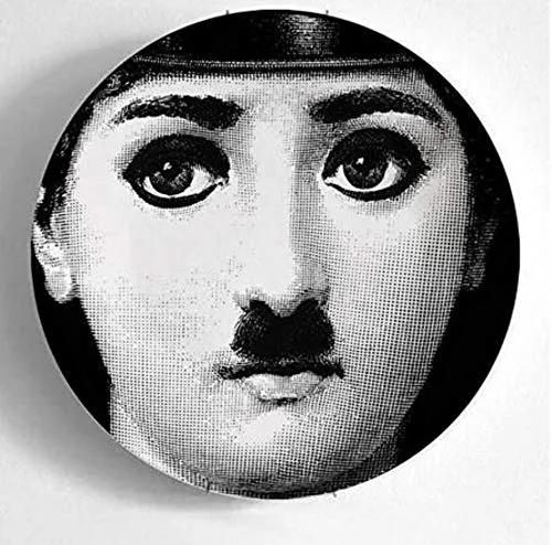 suluxin Piatto d'Arte in Ceramicapiastra Piastra Fornasetti Piatti Decorativi da Parete Piastra da 8 Pollici