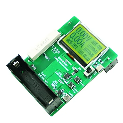 18650 Rivelatore di capacità della batteria Display LCD con funzione di ricarica Porta di tipo c per il test della capacità di scarica della tensione Tester della batteria per batterie domestiche
