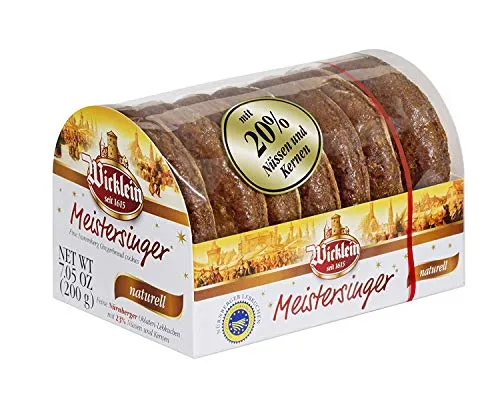 Wicklein Feine Nürnberger "Meistersinger" Oblaten-Lebkuchen, naturell, 200 g