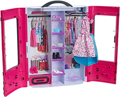 Barbie-DMT57 Fab Fashion Closet Guardaroba alla Moda con Abiti e Accessori, 3 Anni+, Multicolore, DMT57