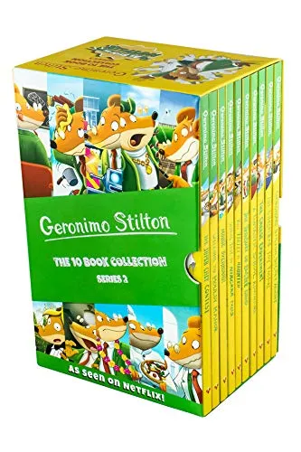 Geronimo Stilton: The 10 Book Collection (Series 2) Box Set (Mouse Overboard, The Cheese Experiment, The Super-Chef Contest, School Trip to Niagara Falls … Welcome to Mouldy Manor)