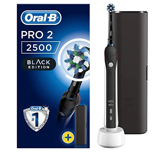 Oral-B Pro 2500 Electric Rechargeable Toothbrush Powered by Braun - Black (Packaging May Vary) by Oral-B