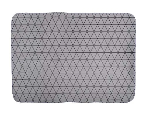 lottas Lable 65090 – 1 Tappetino Tappeto Softie immagini Triangle Grigio 130 x 180 cm