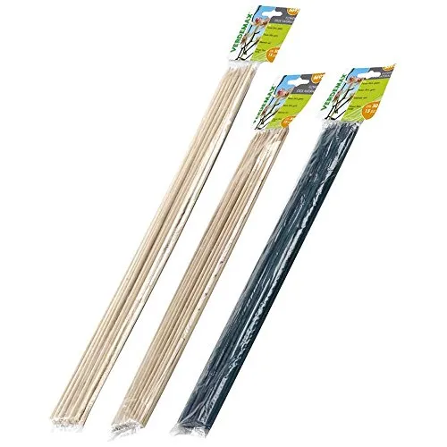 Verdemax 6686 60 cm Altezza bambù supporto gioco mazzo – Naturale (10 pezzi)