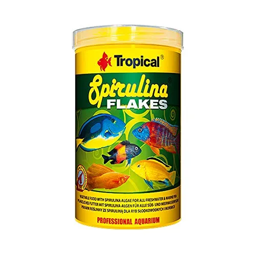 Tropical Spirulina Flakes Cibo per aquariophilie 250 ml Set di 3