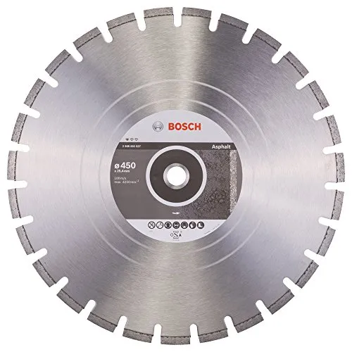 BOSCH, 2608602627, Diamante disco di taglio standard per Asfalto, 450 x 25,40 x 3,2 x 8 mm