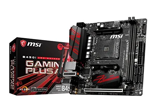 MSI B450I GAMING PLUS Scheda Madre DDR4, SATA3, M.2, Realtek GbE, USB 3.1, mini ITX