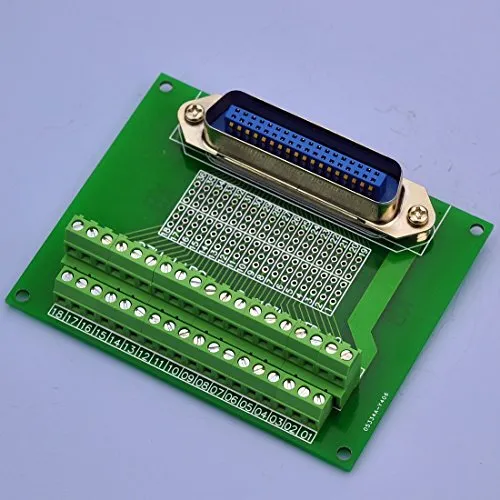 electronics-salon 36-pin centronics 0,2 cm verticale maschio nastro connettore morsettiera a vite Breakout Board.