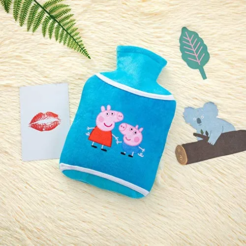 Cartoon Blue Hot Water Bottle Winter New Water Injection Warm Water Bag Thickened Explosion-Proof Hand Warmer 1200ML