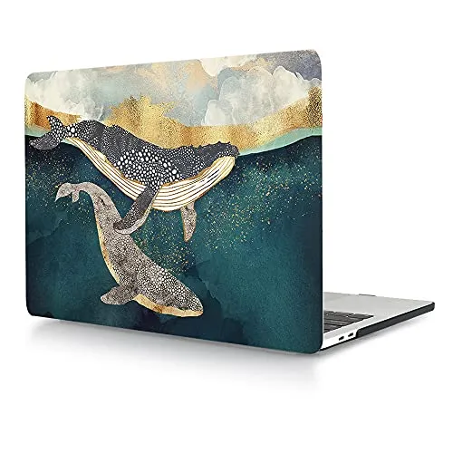 Custodia rigida compatibile con MacBook Pro Retina da 13" (modelli: A1502 e A1425, versione 2015 - fine 2012), custodia rigida in plastica per MacBook Pro 13 con display Retina, balena