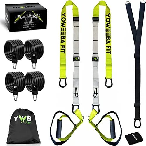 Novità Set Professionale Fasce Fitness Allenamento In Sospensione Con Bande Elastiche Di Resistenza Per Workout Casa E Palestra Kit Evoluzione Suspension Training 2 In 1 Per Raddoppiare Gli Esercizi