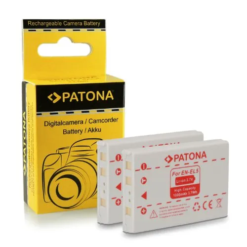 2x Batteria EN-EL5 per Nikon Coolpix 3700 | 4200 | 5200 | 5900 | 6000 | 7900 | P3 | P4 | P80 | P90 | P100 | P500 | P510 | P520 | P5000 | P5100 | S10