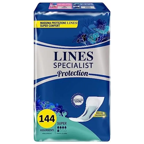 Lines Specialist Protection Assorbenti per Incontinenza Super, Cartone da 144 Pezzi, 144 unità, 1