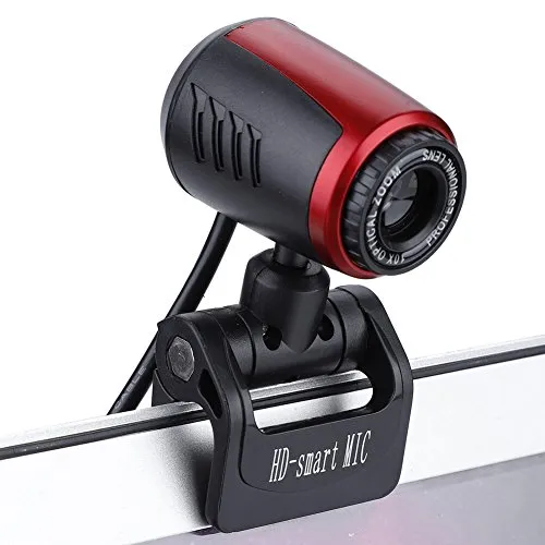 Richer-R Webcam HD, 1080P HD USB PC Webcam Cam, Orizzontale 360 ° Ruota USB 2.0 Web Camera con Microfono Digitale per PC Laptop Desktop Telefonia Video MSN/Yahoo/Skype ECC.