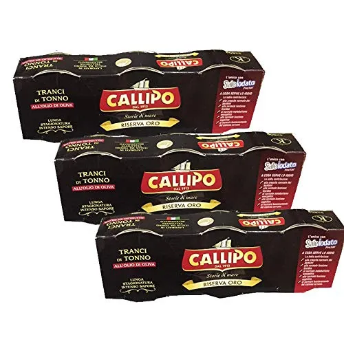 Tranci di tonno Callipo all'olio di oliva Yellowfin 80 gr x 9 RISERVA ORO
