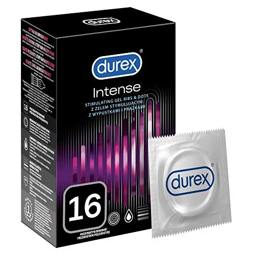 Durex Preservativi Intense orgasmici intensi a costine e tempestati di stimolazione per un'intensa soddisfazione (16)