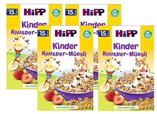 Muesli croccanti di Hipp Kinder, confezione da 4 pezzi (4 x 200g)