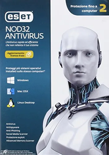 Eset NOD32 Antivirus Versione 7 - 2 Utenti - Rinnovo licenza d'uso