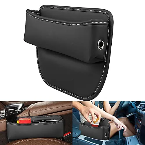 SKJJL Scatola Portaoggetti per Seggiolino Auto, Organizer per Tasca Laterale DellAuto PU, Tasca Laterale per Console Auto Universale per Telefoni Cellulari Chiavi Carte Portafogli Occhiali