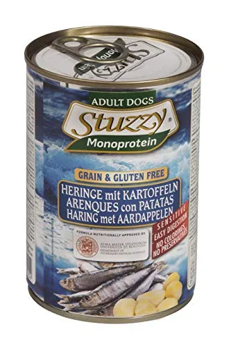 STUZZY Monoproteico Mangime Umido Cane Adulto ARINGHE con Patate 6X400 gr