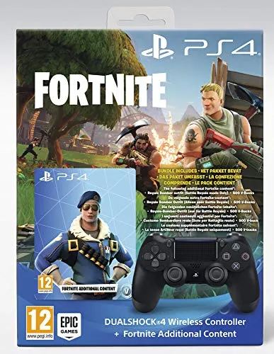 PlayStation 4 - DS4 Black + Fortnite VCH [Bundle]