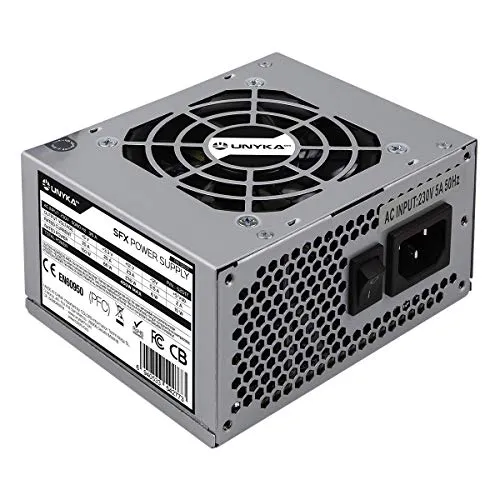 UNYKAch Fonte di alimentazione SFX 450 W, Micro ATX, con ventola da 80 mm ultra silenzioso