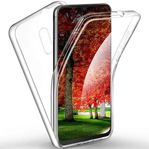 XCYYOO Cover per LG K40,2 in 1 Custodia Transparent Silicone TPU e PC 360 Gradi Full Body Protettiva Premium Resistente Ai Graffi Case Ultra Slim【No Dots】