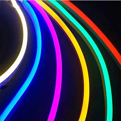5M LED tubo flessibile al neon IP65 impermeabile corda stringa lampada multi colore selezionare per la casa di vacanza fai da te Festival Decorazione (16,4 piedi / 5 m) spina di alimentazione UE