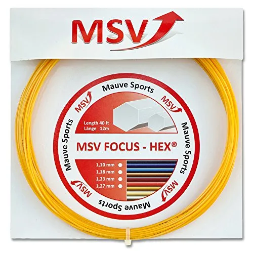 MSV Focus-Hex Strings Set, Colore Giallo, 12 m, 0355000127200030