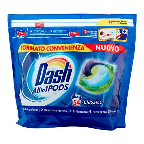 DASH 159103 Detersivo Liquido Pods, Classico, 54 Pezzi