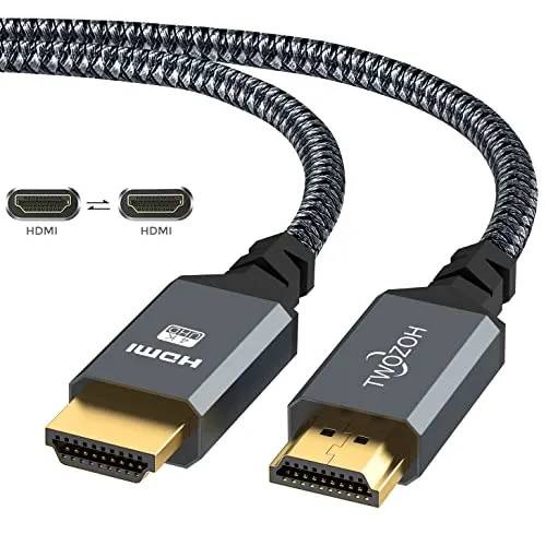 Twozoh Cavo HDMI 1M, Nylon Intrecciato Cavi HDMI Supporta 4K 60Hz HDR 2.0/1.4a, Video UHD 2160p, Ultra HD 1080p, 3D, compatibile PS5, PS3, PS4, PC, proiettore, 4K UHD TV/HDTV, Xbox