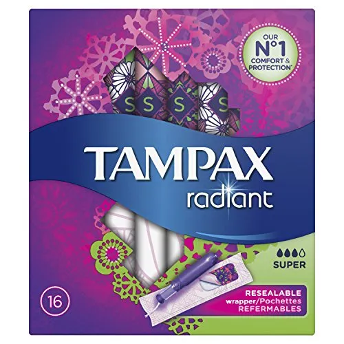 Tampax riscaldante regolare, tamponi con applicatore 16 migliore per protezione/discrezione confortevoli, lotto di 3