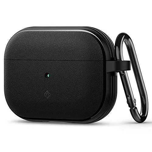 Caseology Vault, Cover AirPods PRO, TPU, Doppio Motivo, Fibra di Carbonio e Arenaria, Custodia Progettata per Apple Airpods PRO (Matte Black)