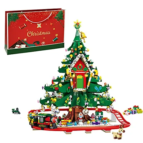 TARS Idee, edificio natalizio, modello 2126 pezzi, albero di Natale, capitolato per architettura, compatibile con Lego Creator