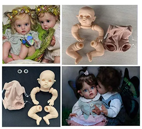 iCradle Reborn Doll Kit Set di Kit Reborn Doll per Bambole rinato in Silicone Morbido Non Verniciato Set di Accessori Accessori Ideale per Fai da Te Bebe Bambola rinata Elfo Dimensioni 28 cm