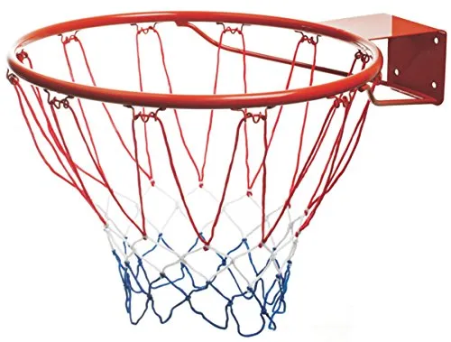 Mondo Toys - Cerchio da Basket/Pallacanestro per Bambini e adulti - Cerchio da Basket da esterno con anello in metallo - Diametro 45 cm / 18 inch - Kit rete e bulloni di fissaggio INCLUSI - 18299