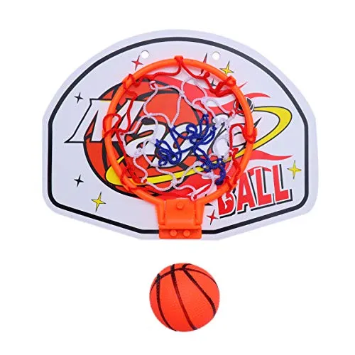 NUOBESTY Set di canestro da Basket per Bambini Giochi Sportivi al Coperto Set di Pallacanestro a Muro Giocattolo Set di Pallacanestro Include Rete di Palla Pompa a Telaio per tabellone