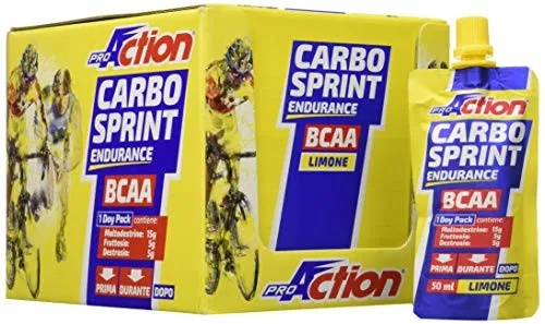 ProAction Carbo Sprint BCAA (limone, confezione da 32 pezzi da 50 ml)