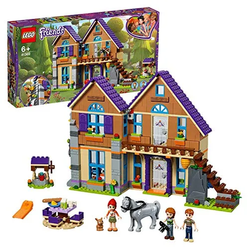 LEGO Friends La Villetta di Mia, 3 Mini-Doll, Figure del Coniglio e del Cavallo, Casa delle Bambole da Costruire, Giocattoli per Bambini, 41369