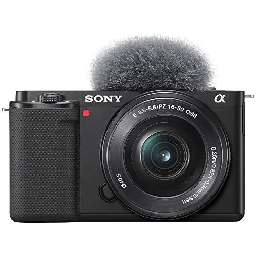 Sony Alpha Zv-E10, Kit Vlog Camera Ad Ottiche Intercambiabili E Obiettivo 16-50Mm, Aps-C, Nero