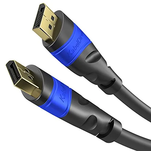 KabelDirekt 5m Cavo DisplayPort, (Versione 1.2, 3840×2400, HDCP, 4K con spina a contatti dorati, per applicazioni multimediali esigenti e per il gaming), TOP Series