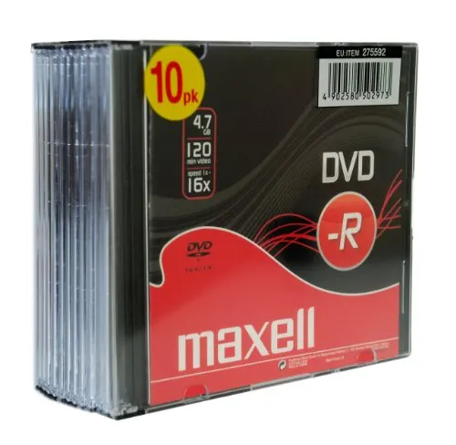 Maxell Dvd-R 4.7GB - Confezione da 10