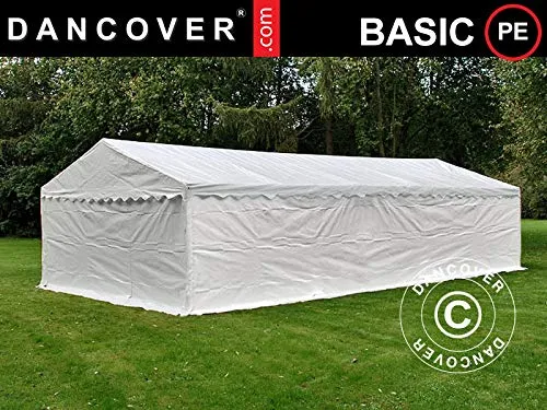 Dancover Tenda Magazzino Tenda Garage Basic 2-in-1, 4x10m PE, Bianco