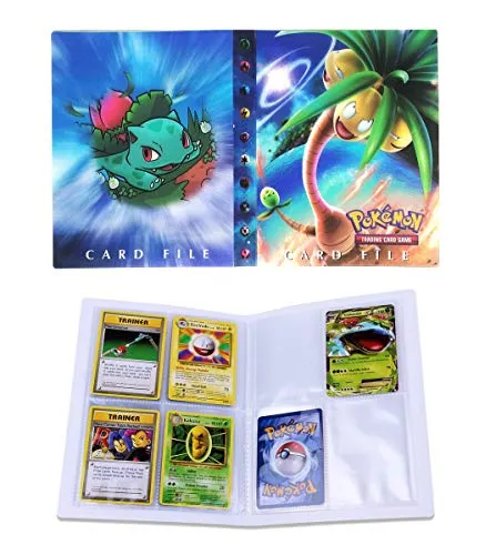 Porta Carte Pokemon, Raccoglitore Carte Pokémon, Album per Carte Pokemon GX, può ospitare 120 Carte a Caricamento Singolo o 240 a Doppio Caricamento (Exeggutor)