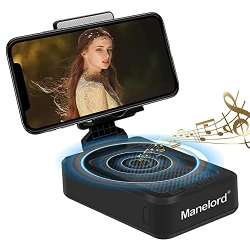 Speaker Bluetooth Portatile Cassa Bluetooth con Audio Surround HD con Supporto per Telefono Regolabile per Scrivania, Adatto per Casa e All'aperto