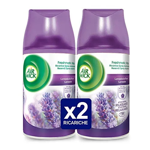 Air Wick Freshmatic Ricarica Spray Automatico, Lavanda in Fiore, 2 Confezioni da 250 ml