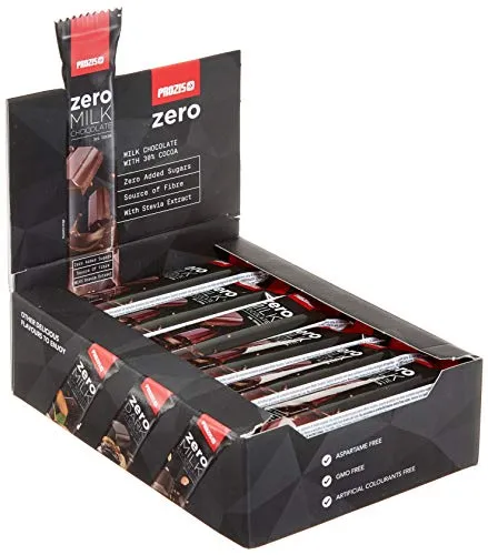 Prozis Zero Milk Chocolate, Pacco da 24 x 30 g