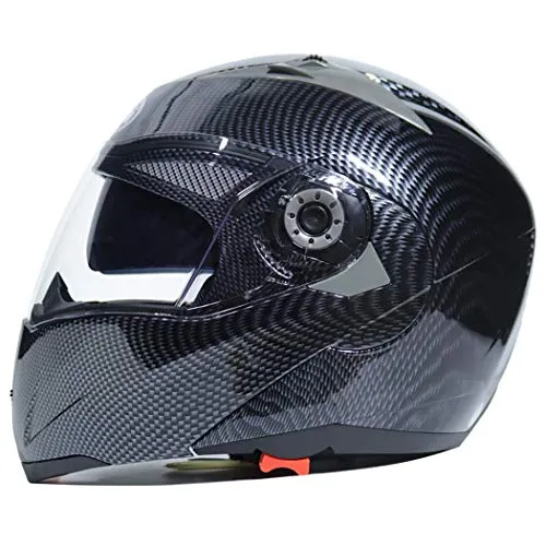 GaLon Casco Integrale Integrale Casco Integrale Casco Integrale in Fibra di Carbonio Casco a Doppia Lente Uomo e Donna Casco Universale Four Seasons Esterno Equitazione Essenziale