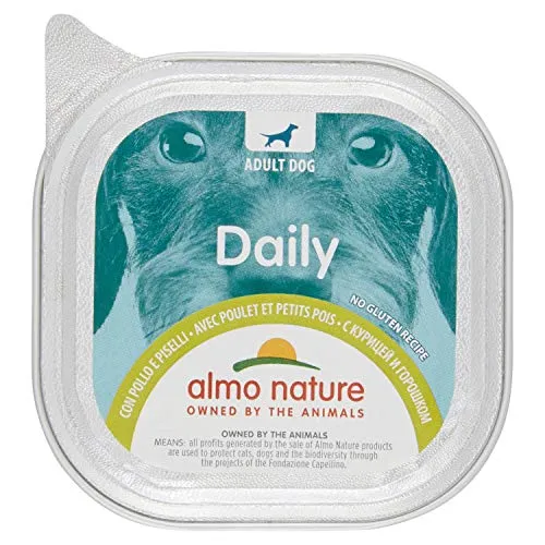 almo nature Daily Menu per Cane con Pollo e Piselli, 100g